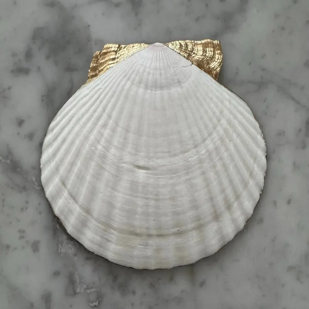 Mediterranean Tile Shell Trinket Dish | Blue Yellow Ring Holder